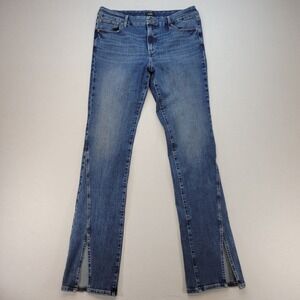 Express Jeans Womens 12 Skyscraper Bootcut Mid Rise Stretch Split Hem Denim